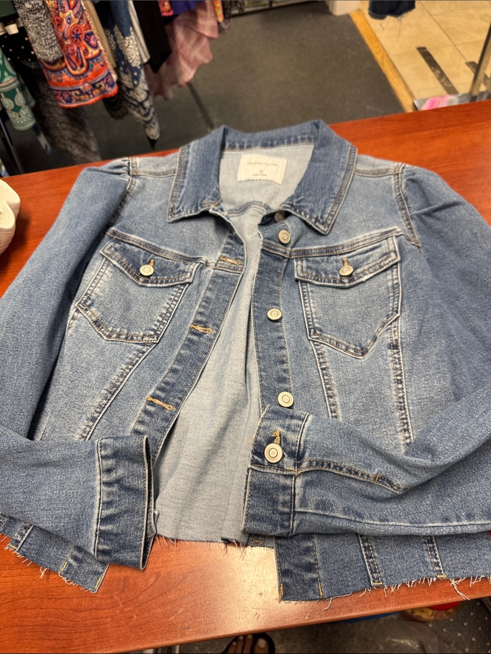 Celebrity pink denim jacket M // 091809